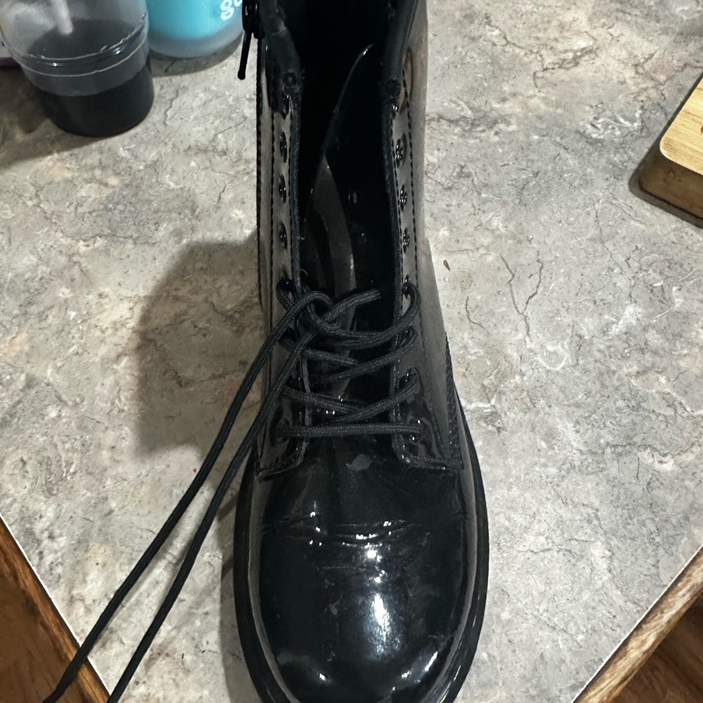 Dr. Martens Shiny Black Kids Boots